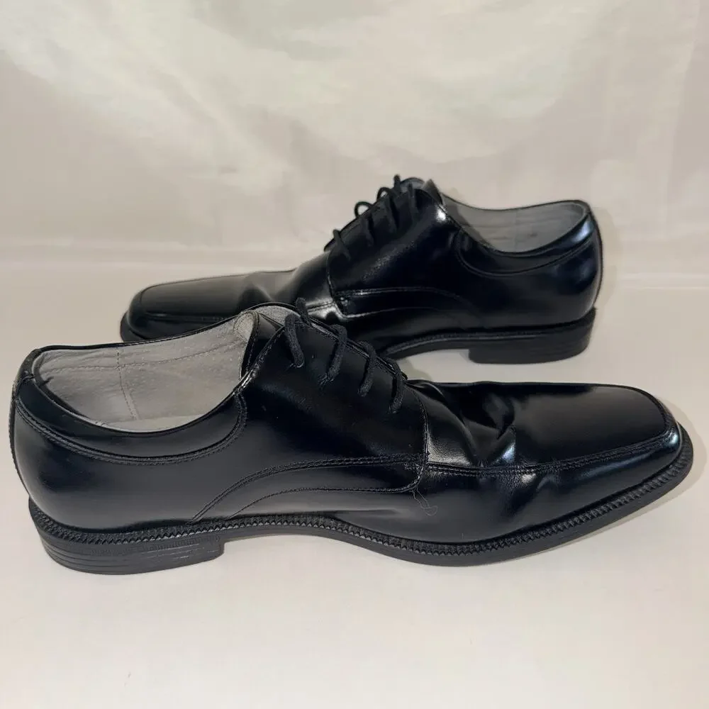Florsheim Men’s Forum Moc Toe Oxford Dress Shoes Black Leather Size 10D